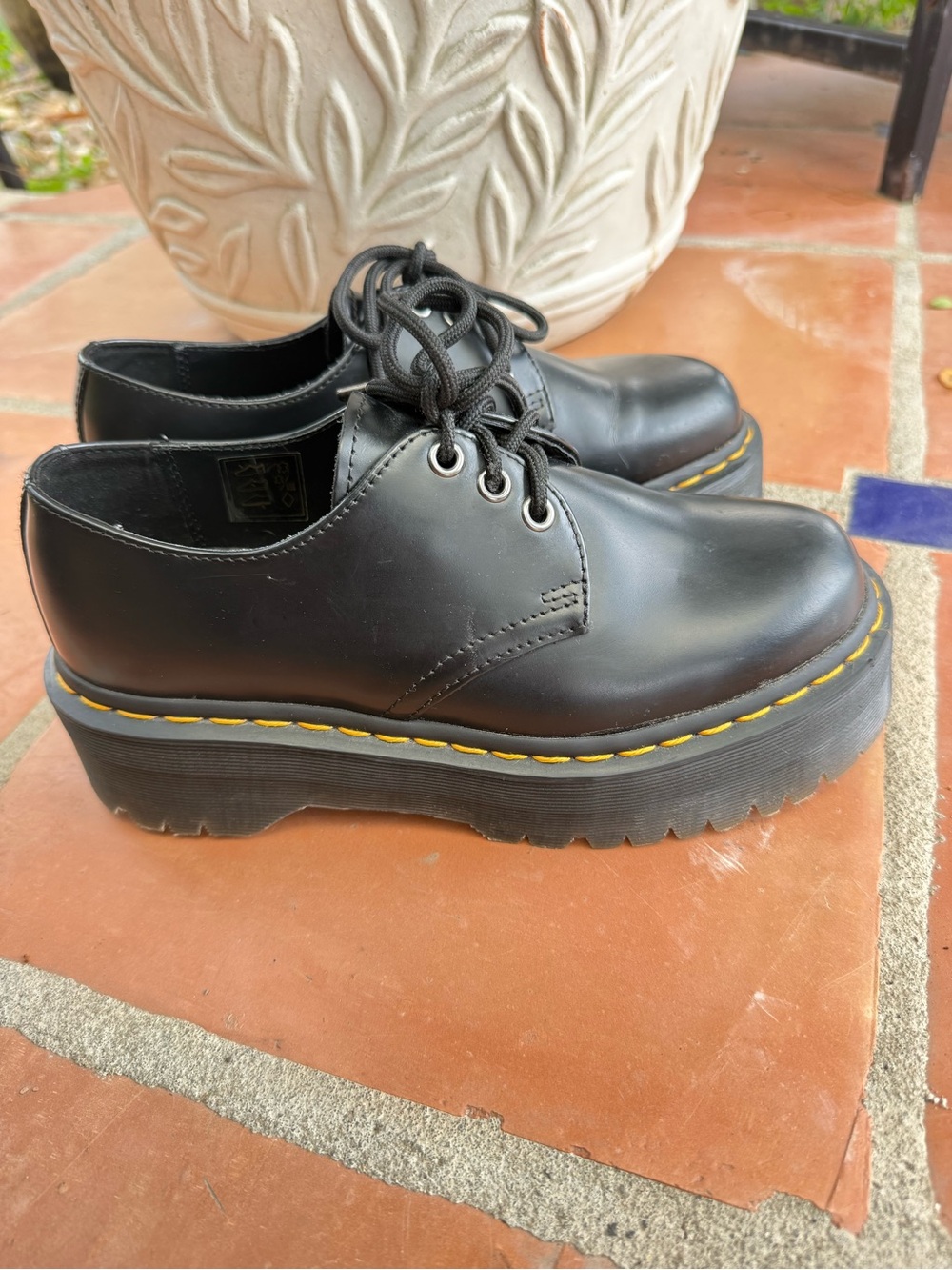 Dr. Martens 1461 Quad Platform Oxfords Black US 7 - Picture 2 of 12